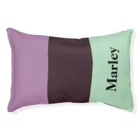 Stylish Color Block Modern Personalized Name Dog Pet Bed