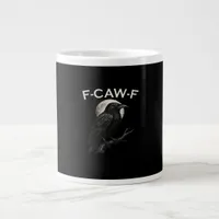 F-Caw-F Crow Funny Crow F-Caw-F Gear Vintage Graph Giant Coffee Mug
