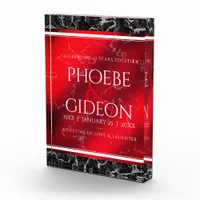 Elegant 42nd Jasper Wedding Anniversary Photo Block