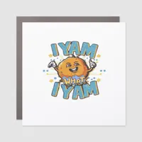I Yam What I Yam Classic Design For Thanksgiving  Car Magnet