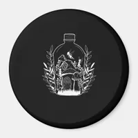 Cottagecore Aesthetic Bottle Mushroom House Fairy  Magnet