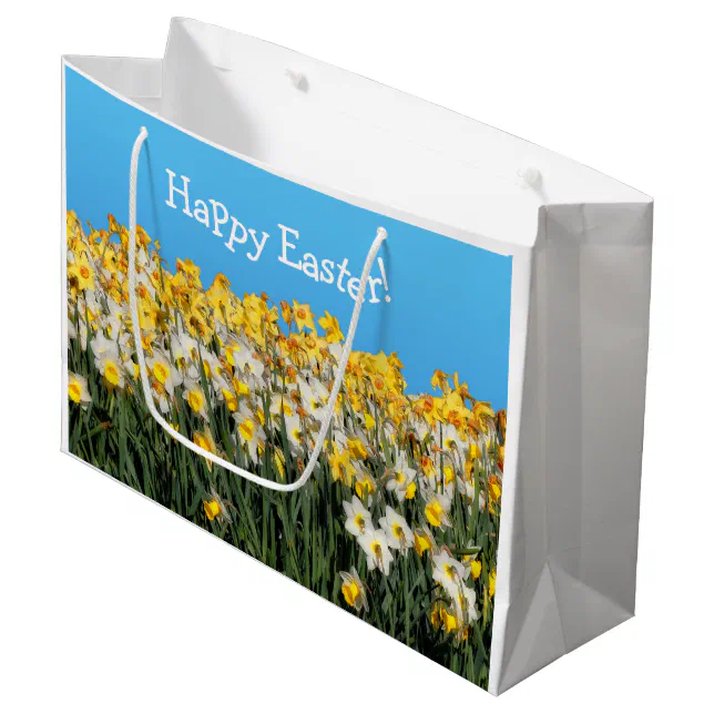 Stunning Two-Tone Daffodils Floral Photography Large Gift Bag