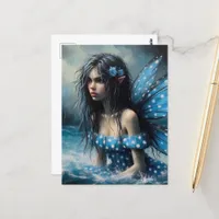 Annoyed Fairy in the Ocean Postcard