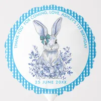  Blue Floral Rabbit 1st Birthday for Kids Balloon