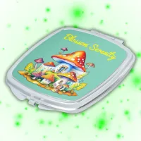 Blossom Serenity Cottagecore Mushroomcore | Compact Mirror