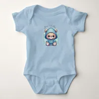 Cute Teddy Bear Cartoon Baby Bodysuit