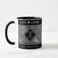 Elegant 4th Linen Wedding Anniversary Celebration Mug