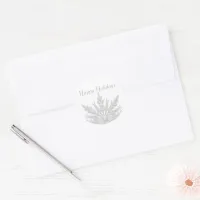 White Snowflake Happy Holidays Envelope Seals