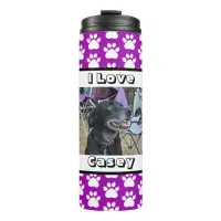 Customized Pet Photo and Paw Print Thermal Tumbler