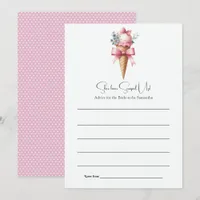 She’s Been Scooped Up Bridal Shower Advice Card