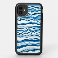  Blue Digital Fluid Art Marble Stripes OtterBox Symmetry iPhone 11 Case