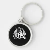 Tis Season To Careful - Retro Vintage Style Keychain
