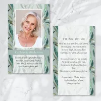 Eucalyptus Elegant Pattern Memorial Card