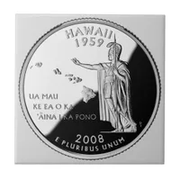 Faux Hawaii State Quarter Tile