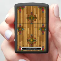 Woodchuck USA -monogram Wood Grain Geometric  Zippo Lighter