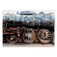 Antique Locomotive Train Blank Card