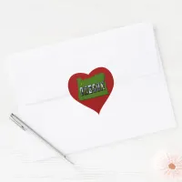 Oregon Map Outline and Picture Text Heart Sticker