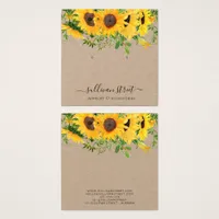 Sunflower Kraft Earrings Jewelry Display Card