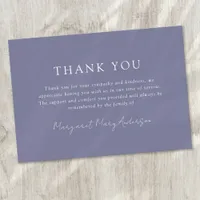 Simple Funeral Sympathy Thank You Card