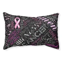 Breast Cancer Awareness Word Cloud ID261 Pet Bed