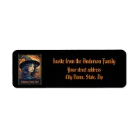 Halloween Witch Party Return Address Label