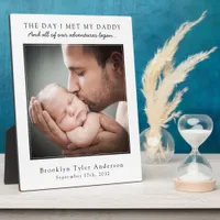 The Day I Met My Daddy Photo Father's Day Keepsake Plaque