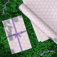 Teen Girl Pastel Pink White Daisy Flower Wrapping Paper