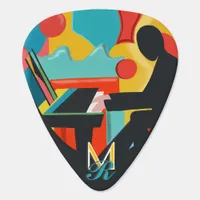 The Pianist - Original Oil Painting Monogram Guitar Pick