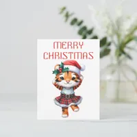 Dancing Tiger Cub - Christmas Card