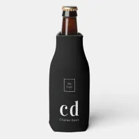 Logo black white business monogram name  bottle cooler