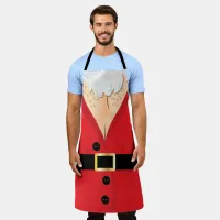 Santa With Hairy Chest Funny Christmas Apron