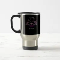 Embrace Goth Skeleton Heart Artistic Style Travel Mug