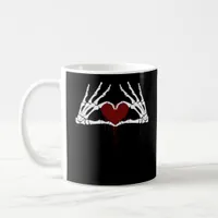 To Death Skeleton Heart Hands Style Coffee Mug