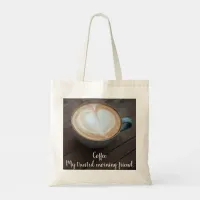 Coffee Lover's Heart Shape Latte Art  Tote Bag