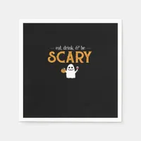 Eat Drink And Be Scary Classic Aesthetic Unique Napkins