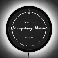 Elegant Professional Black Company Logo LED Sign