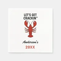 Red lobster party quote name napkins