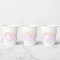 Paper Cup - Pastel Colored Mandala Pattern