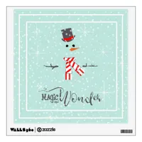 Magic and Wonder Christmas Snowman Mint ID440 Wall Sticker