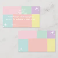  Pastel Gadget Raffle Bridal Shower Enclosure Card