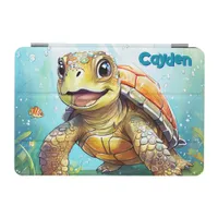 Cute Sea Turtle Personalized iPad Mini Cover