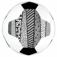 Black and white - modern pattern soccer ball