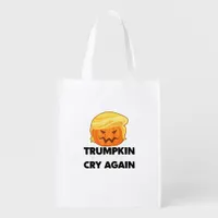 Make Liberals Cry Again Trumpkin Halloween Grocery Bag