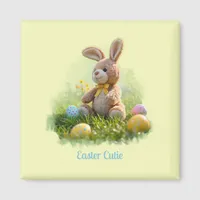 Cute Stuffed Easter Bunny Magnet