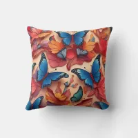 Butterflies Throw Pillow