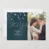 Wedding Photo | Elegant Beach Driftwood Arbor Thank You Card
