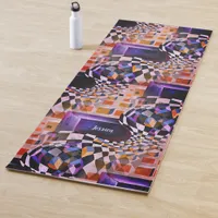 Modern Abstract Cosmopolitan Trendy Artwork 80s 90 Yoga Mat