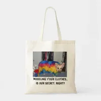 German Shepherd Modeling Clothes Tote Bag