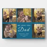 DAD | Custom Rustic Father's Day Photo Collage Plaque