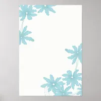 Light Blue Daisies Poster